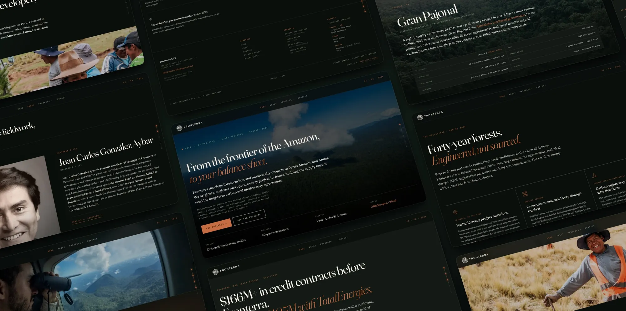 Fronterra website pages