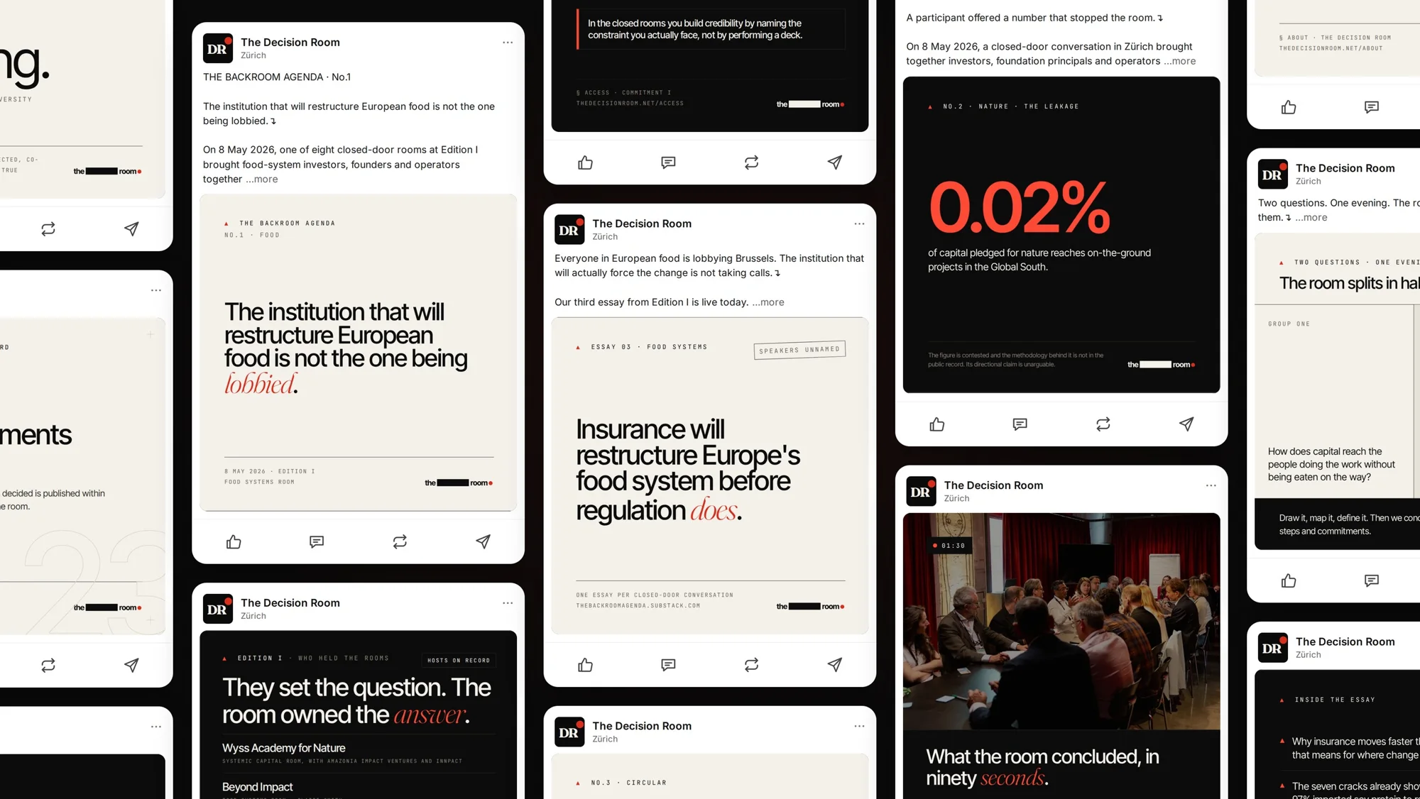 Essay and social posts from The Decision Room